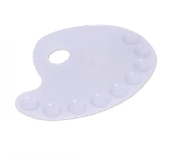 Paleta ovala din plastic pentru pictura