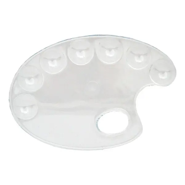 Paleta pictura plastic transparent ovala 17x24 cm CWR