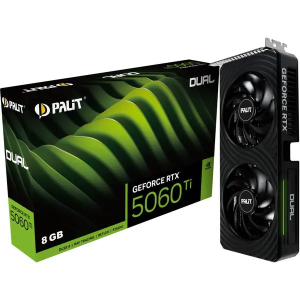 palit Placa video PALIT Dual GEFORCE RTX 5060 Ti, 8GB GDDR7, 128 bit, PCI Express x16 5.0