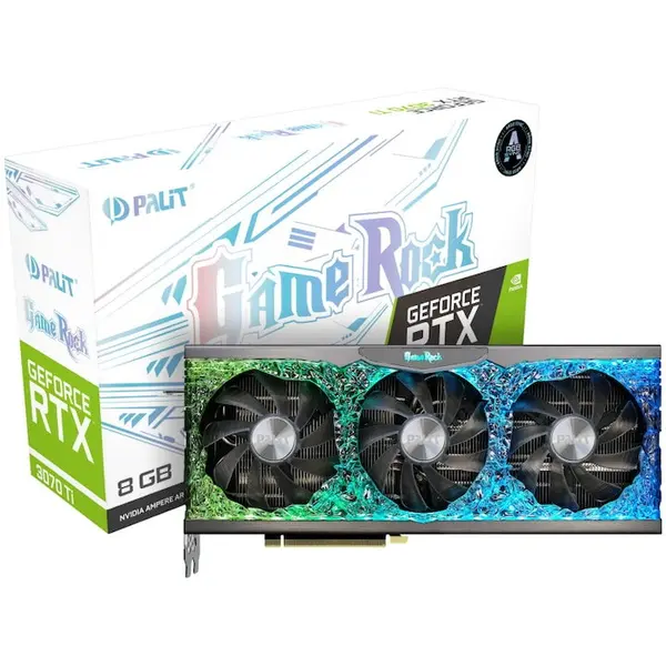palit Placa video Palit GeForce® RTX™ 3070 Ti GameRock LHR, 8GB GDDR6X, 256-bit