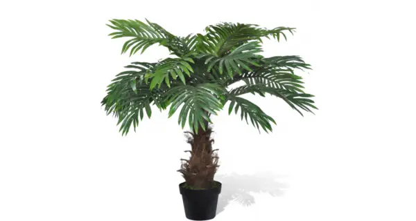 Palmier Cycas artificial cu aspect natural si ghiveci 80 cm
