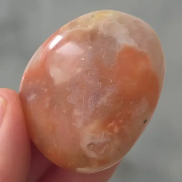Palmstone agat coral floare rosu m13