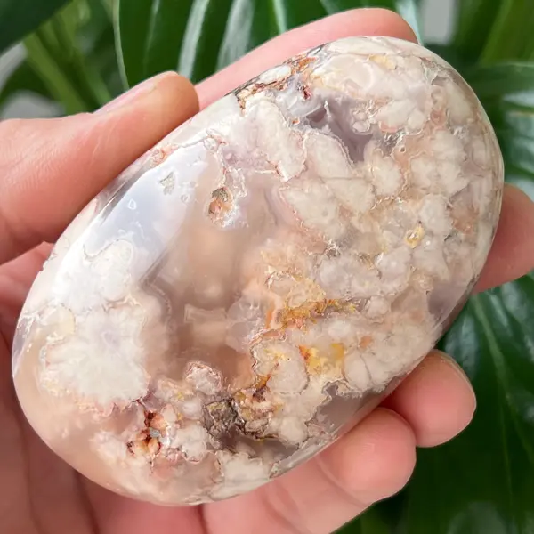 Palmstone agat coral floare rosu m20