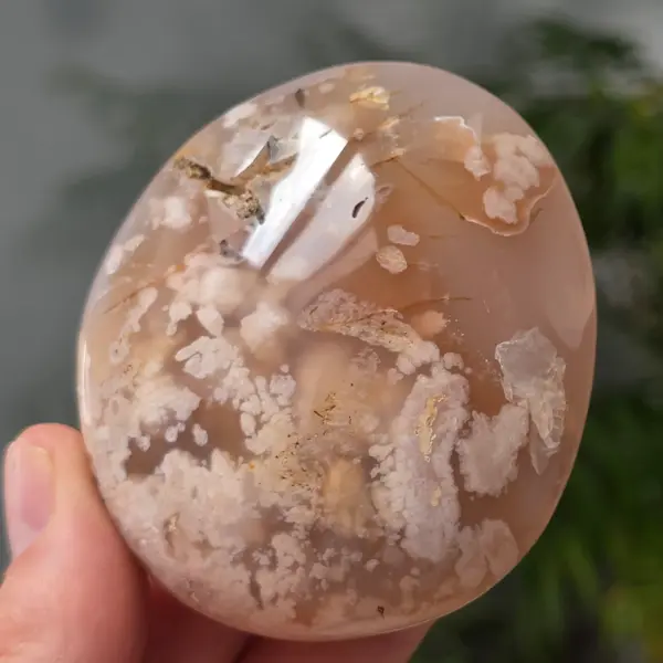 Palmstone agat coral floare rosu m28