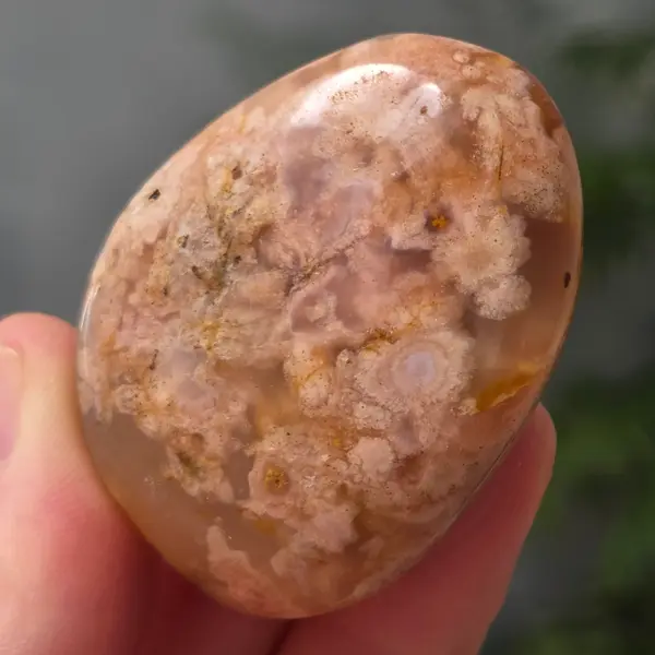 Palmstone agat coral floare rosu m29