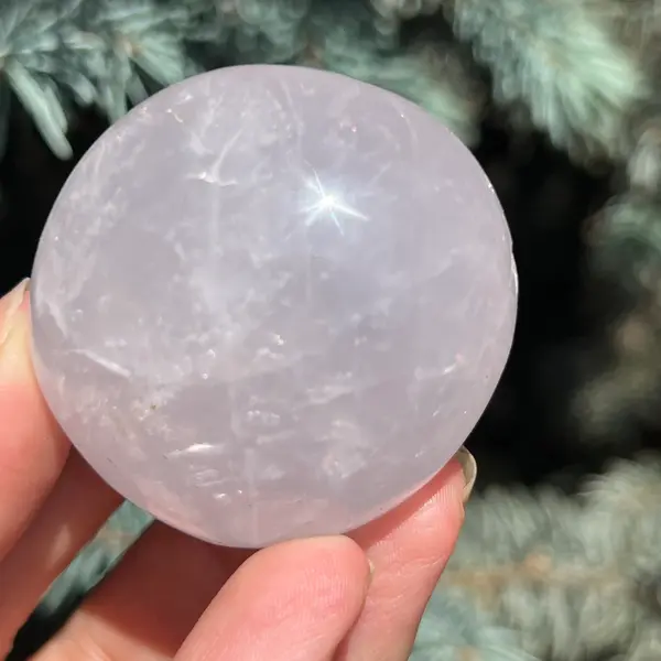 Palmstone cuart albastru perlat din Madagascar, girasol m4