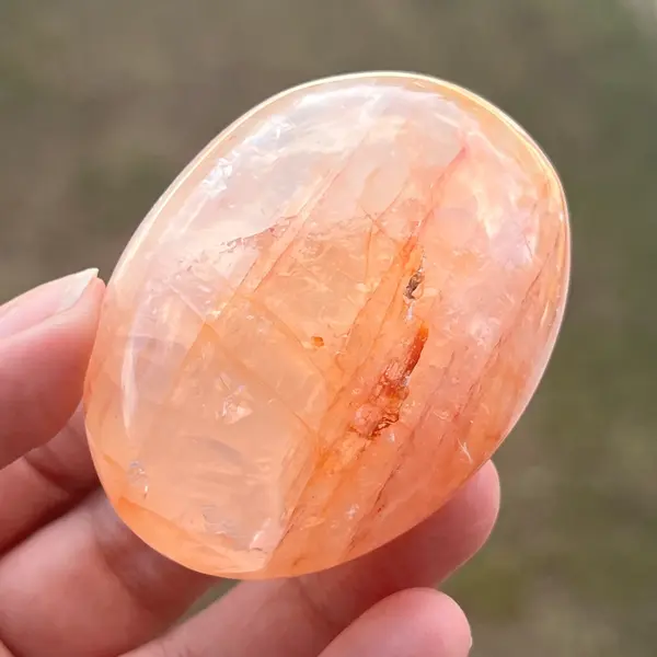 Palmstone cuart rosu hematoid Madagascar m10, cuart de foc