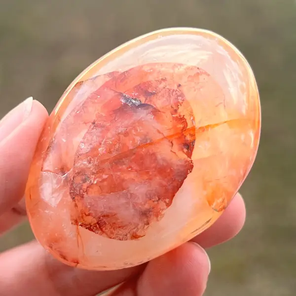 Palmstone cuart rosu hematoid Madagascar m12, cuart de foc