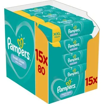 Pampers Fresh Clean Șervețele umede pentru copii pentru piele sensibila