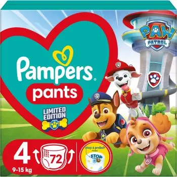 Pampers Pants Paw Patrol Size 4 scutece de unică folosință tip chiloțel