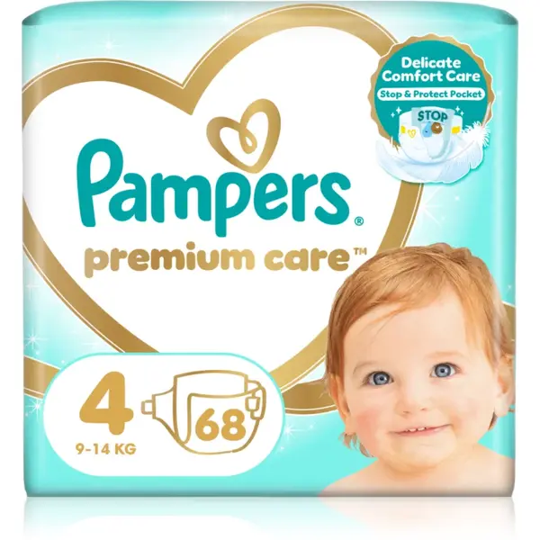 Pampers Premium Care Size 4 scutece de unică folosință 9-14 kg 68 kg