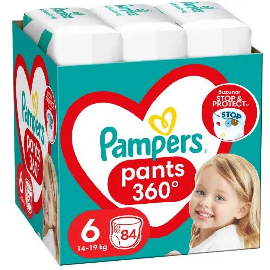 PAMPERS Scutece-chilotel Pampers Pants Mega Box Marimea 6, 14-19 kg, 84 buc