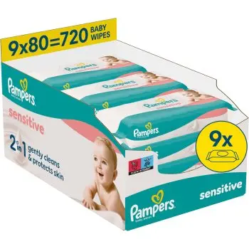 Pampers Sensitive Baby Wipes Servetele umede pentru copii