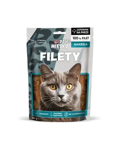 PAN MIĘSKO Filete de Macrou Gustare pentru pisici 100 g
