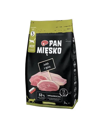 PAN MIĘSKO hrana pentru pisici, curcan si gasca S 2x5 kg