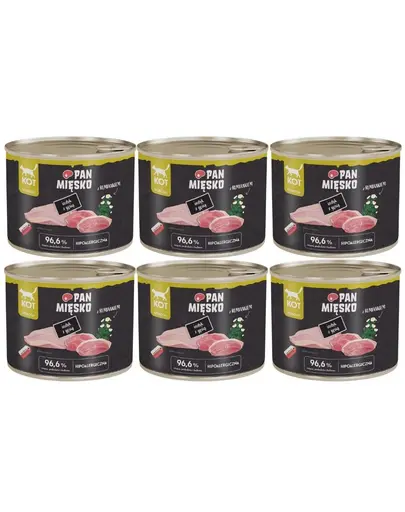 PAN MIĘSKO Hrană umedă pentru pisici cu curcan și gâscă 6x200 g