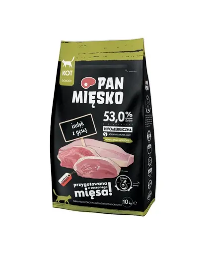 PAN MIĘSKO Hrana uscata pentru pisici, cu curcan si gasca S 2x10kg