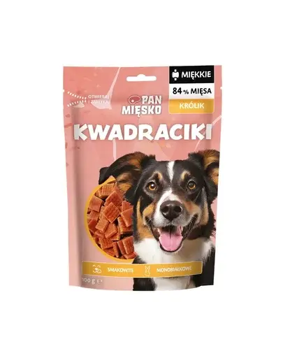 PAN MIĘSKO Pătrățele de Iepure gustare pentru câini 100 g