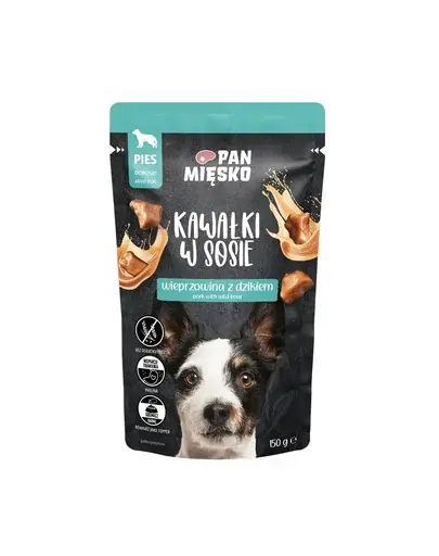 PAN MIĘSKO porc și mistreț hrană umedă câini 150 g în sos