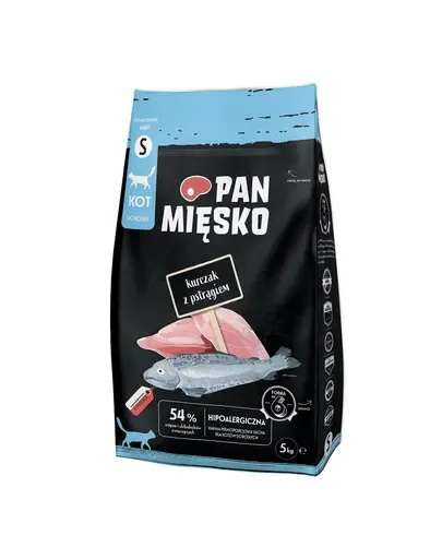 PAN MIĘSKO pui si pastrav hrana pentru pisici S 2x5 kg
