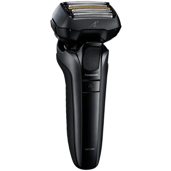 Panasonic Aparat de ras electric cu 5 lame Panasonic ES-LV6U-K803, cap flexibil 20D, senzor de barbierit, trimmer retractabil, Negru