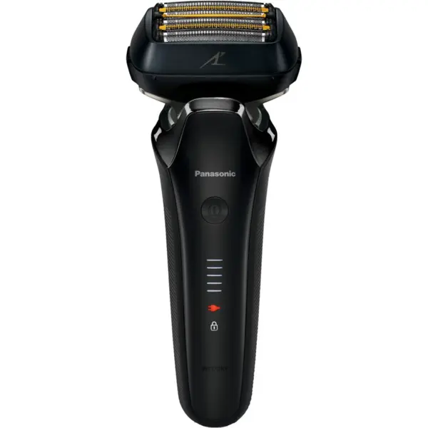 Panasonic Aparat de ras Panasonic ES-LS6A-K803, 6 lame, Japanese Blade Technology, Trimmer, Senzor pentru barba, 50min autonomie Li-Ion, Wet & Dry, Cap Flexibil 22D, Cutie de transport, Negru