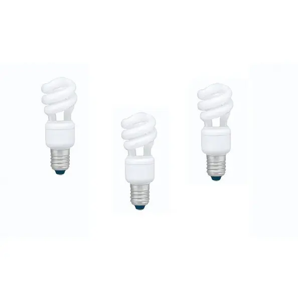 Panasonic Bec economic Panasonic EFD8E27HD3E-3, soclu E27, putere 8W, forma spirala, lumina alb calda, alimentare 220 – 240 V, pachet 3 becuri