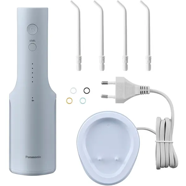 Panasonic Irigator bucal Panasonic EW-DJ27-V303, 5 viteze, 4 capete, 200 ml, Mov