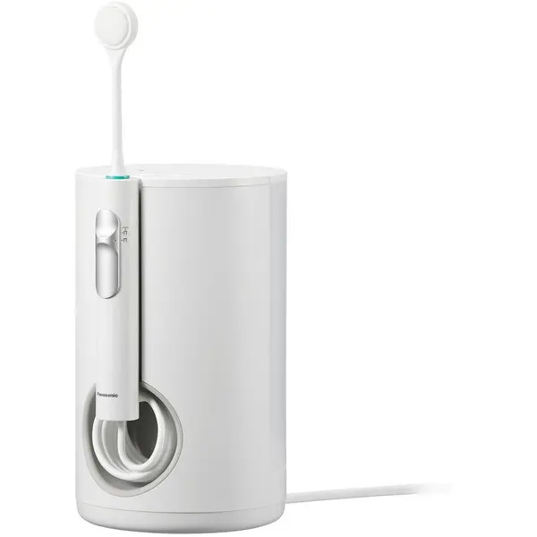 Panasonic Irigator bucal Panasonic Ultrasonic EW1614W503, Stationar, Child Mode, 10 trepte de presiune, presiunea maxima 647kPa, capacitate rezervor 600 ml, 4 duze, Alb