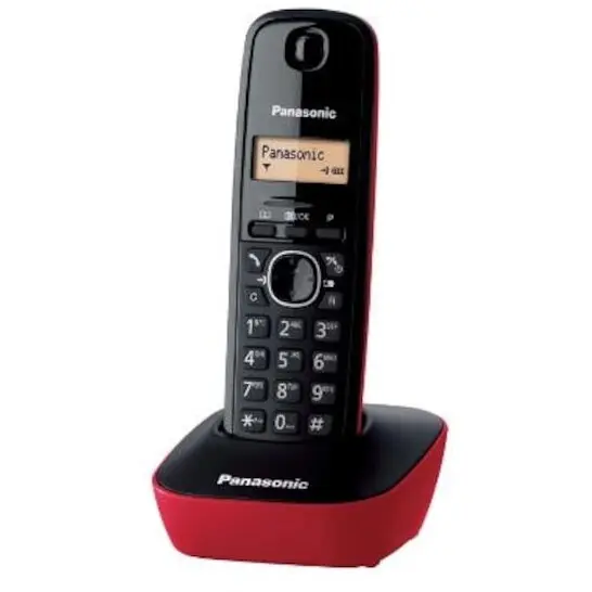 Panasonic Telefon DECT fara fir Panasonic KX-TG1611FXR, Caller ID, Rosu Negru