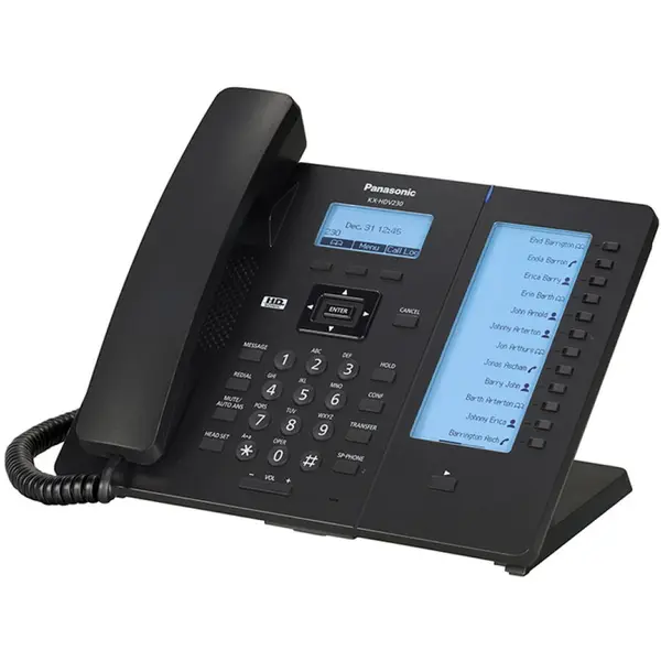 Panasonic Telefon SIP Panasonic KX-HDV230XB, de birou, Ecran LCD 2.3 , Negru