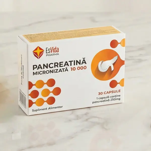 Pancreatină Micronizată, 30 capsule - 10000