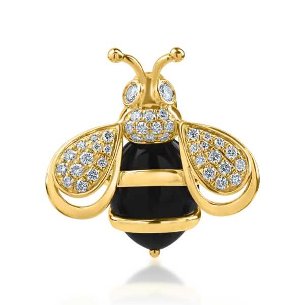 Pandantiv albina din aur galben cu pietre pretioase si semipretioase de 2.66ct