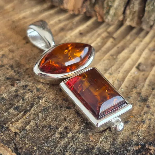 Pandantiv argint cu chihlimbar Amber34