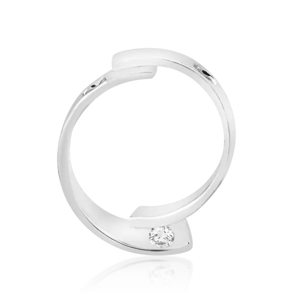 Pandantiv din aur alb cu diamant de 0.09ct