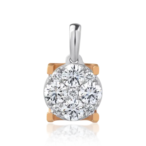Pandantiv din aur alb cu diamante de 0.07ct