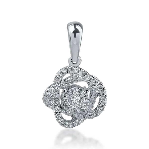 Pandantiv din aur alb cu diamante de 0.265ct