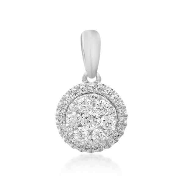 Pandantiv din aur alb cu diamante de 0.323ct