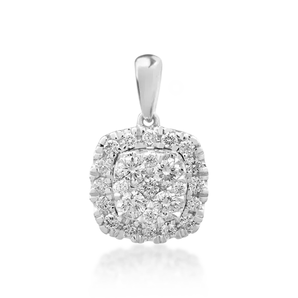 Pandantiv din aur alb cu diamante de 0.329ct