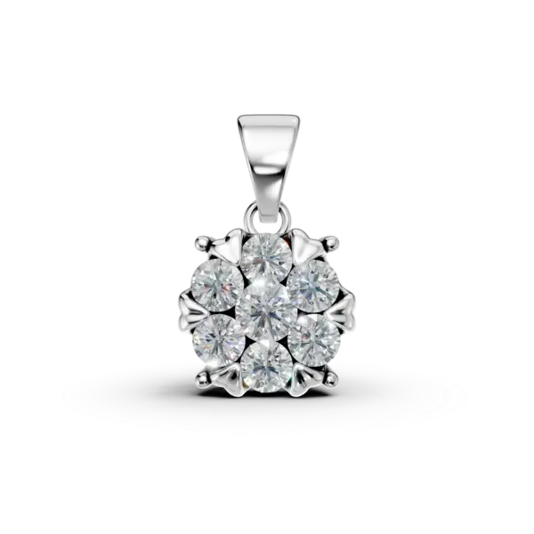 Pandantiv din aur alb cu diamante de 0.5ct