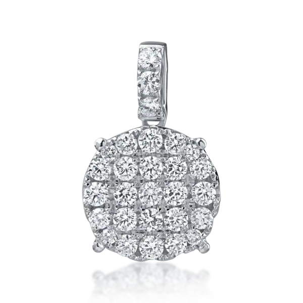 Pandantiv din aur alb cu diamante de 1.11ct