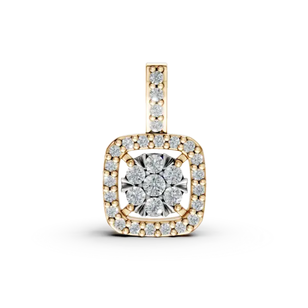 Pandantiv din aur galben cu diamante de 0.2ct