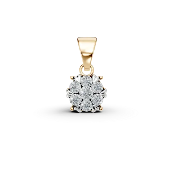 Pandantiv din aur galben cu diamante de 0.2ct