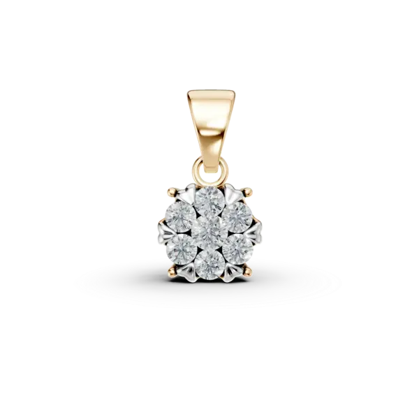 Pandantiv din aur galben cu diamante de 0.2ct