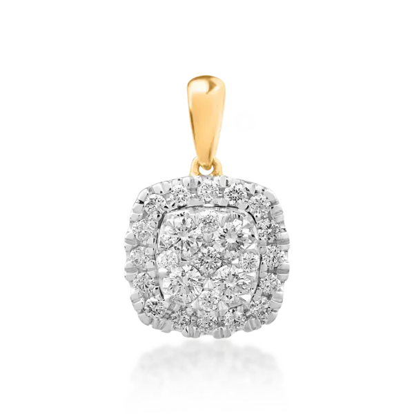 Pandantiv din aur galben cu diamante de 0.3ct