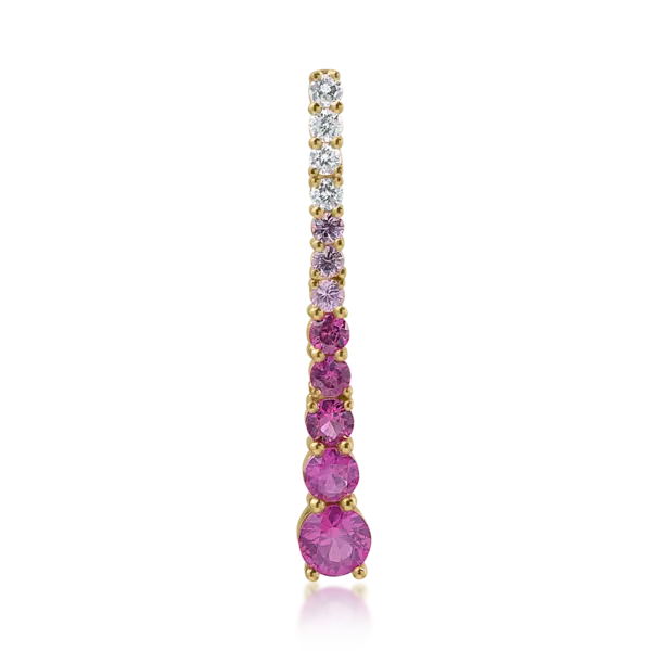 Pandantiv din aur galben cu pietre pretioase de 1.29ct