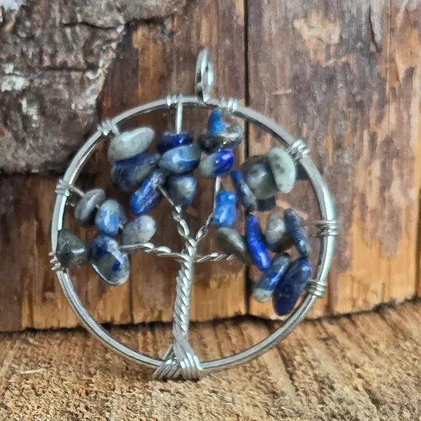 Pandantiv lapis lazuli Tree of Life