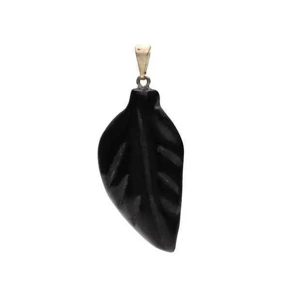 Pandantiv obsidian | Leaf