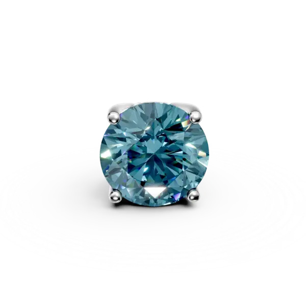 Pandantiv pentru bratara tennis din aur alb cu topaz albastru de 2.2ct