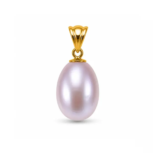 Pandantiv Perla Naturala Lavanda Rara 11 9 mm E i Aur Galben 14K (aur 585) KASKADDA